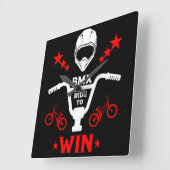 BMX Bikers Freestyle Vierkante Klok (Hoek)