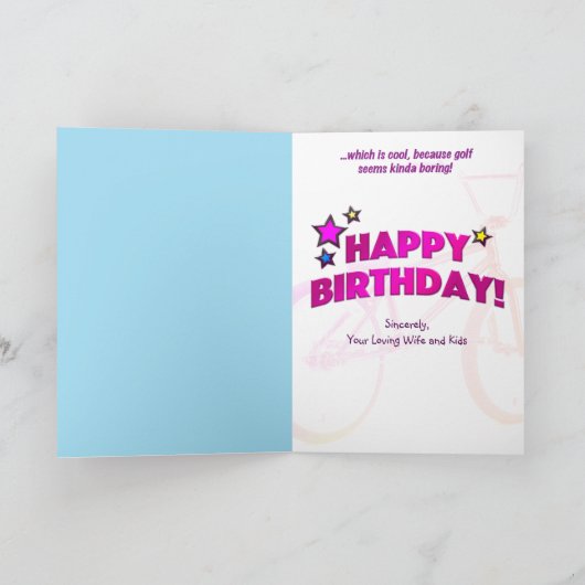 BMX Birthday Card - You're Turning 40 Kaart (Binnen)