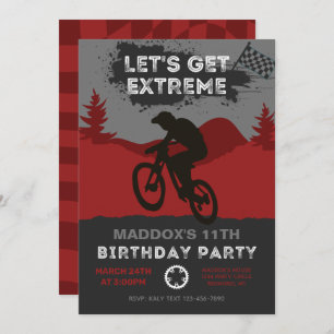BMX Birthday Invitation Uitnodiging van Bike