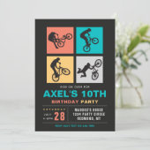 BMX Birthday Invitation | Uitnodiging van Bike (Staand voorkant)