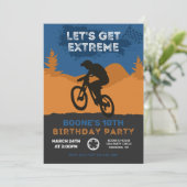 BMX Birthday Invitation | Uitnodiging van Bike (Staand voorkant)
