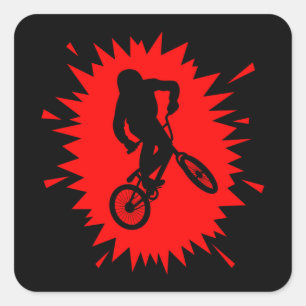 Bmx Cycling Funny Gezegde Bike Slogan Biker Gift Vierkante Sticker