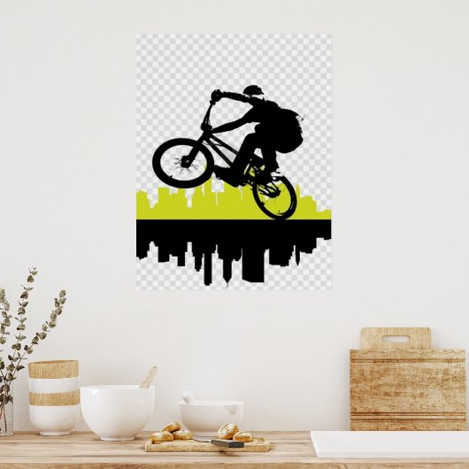 BMX Cyclist Poster (Keuken)