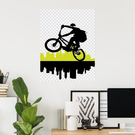 BMX Cyclist Poster (Thuiskantoor)