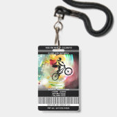 BMX de Pas van de Uitnodiging VIP van de Birthday Badge (Voorzijde met lanyard)