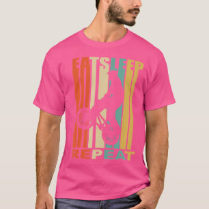 BMX Eat Sleep BMX Wheelie Herhaal BMX T-shirt