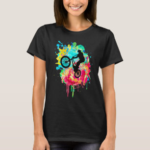 BMX en kruisresider in Popart T-shirt