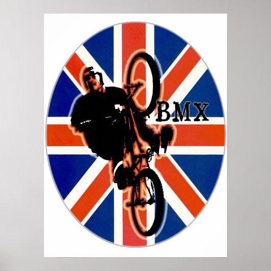 BMX England style 2, Copyright Karen J Williams Poster (Voorkant)