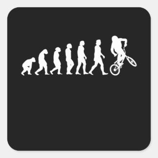 Bmx Evolution Cycling Bike Biker Gift Vierkante Sticker