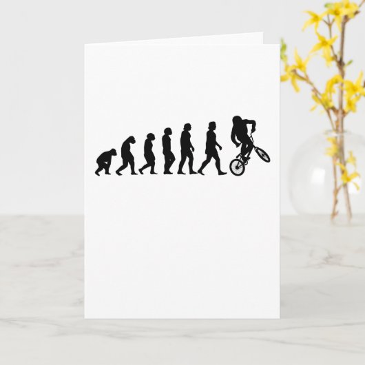 Bmx Evolution fiets cadeau voor fietsers Kaart (Gele Bloem)