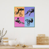 BMX Extreme Pop Art 2, Copyright Karen J Williams Poster (Keuken)
