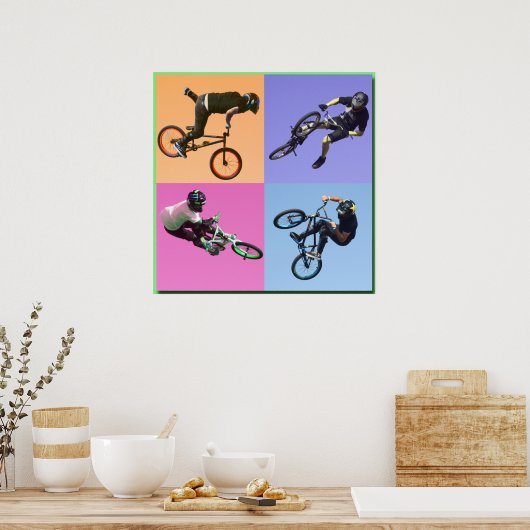 BMX Extreme Pop Art 2, Copyright Karen J Williams Poster (Keuken)