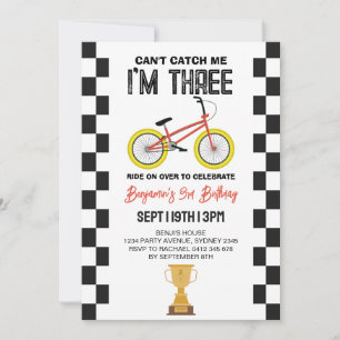 BMX-fiets 3e verjaardagsfeestje Kaart