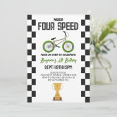 BMX-fiets 4e verjaardagsfeestje Kaart (Staand voorkant)