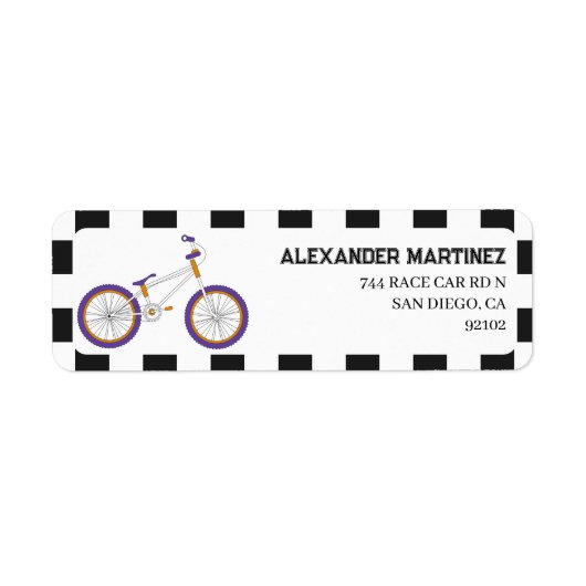 BMX-fiets retouradres Etiket (Voorkant)