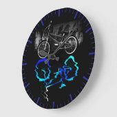 BMX-fiets sport gekleurde reflectie Grote Klok (Hoek)