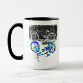 BMX-fiets sport gekleurde reflectie Mok (Links)