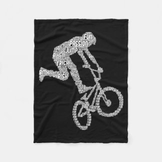 BMX-fiets stunt freestyle rijder jongens kinderen Fleece Deken