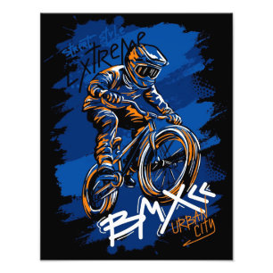 Bmx-fiets Urban Graffiti streetwear  Foto Afdruk