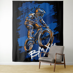 Bmx-fiets Urban Graffiti streetwear Wandkleed