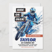 BMX fiets verjaardagsuitnodiging Kaart (Voorkant)