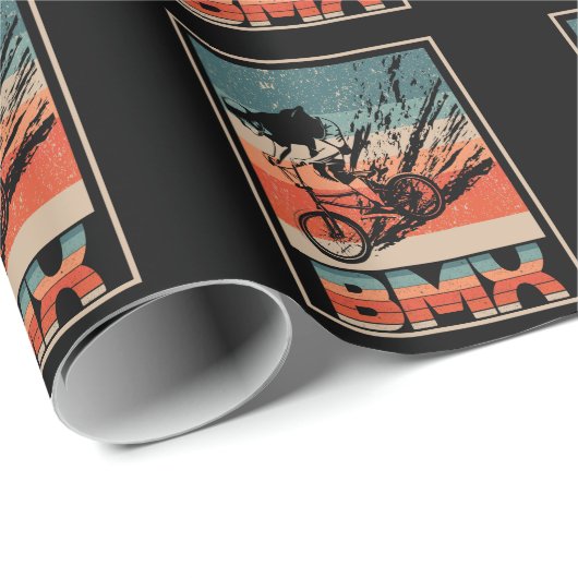 BMX-fietsbakken fietsenkruis Cadeaupapier (Rol Hoek)