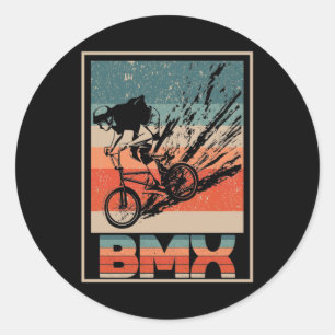  BMX-fietsbakken fietsenkruis Ronde Sticker