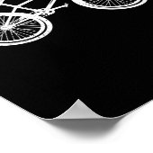 BMX  fietscyclist met fietsendringing Poster (Hoek)