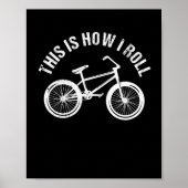 BMX  fietscyclist met fietsendringing Poster (Voorkant)