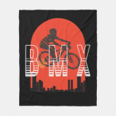 BMX  fietsenfans cadeau jongens jeugdfiets BMX Fleece Deken (Voorkant)