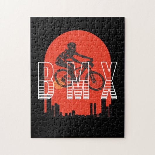 BMX  fietsenfans cadeau jongens jeugdfiets BMX Legpuzzel (Verticaal)