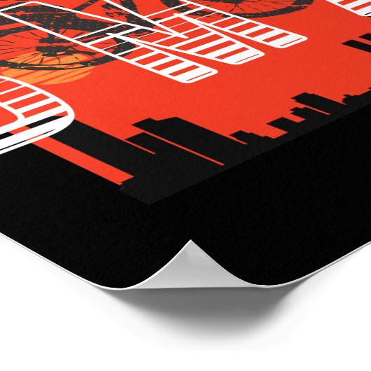 BMX  fietsenfans cadeau jongens jeugdfiets BMX Poster (Hoek)