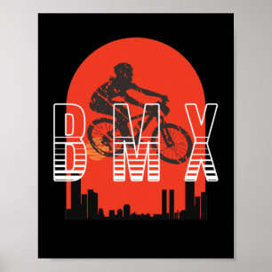 BMX  fietsenfans cadeau jongens jeugdfiets BMX Poster