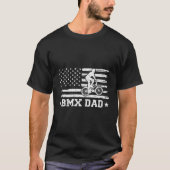 BMX Fietser Amerikaanse vlag BMX Pa Vaderdag T-shirt (Voorkant)