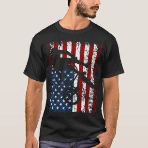 BMX-fietsrijder BMX-fiets Amerika Vlag van de VS T-shirt