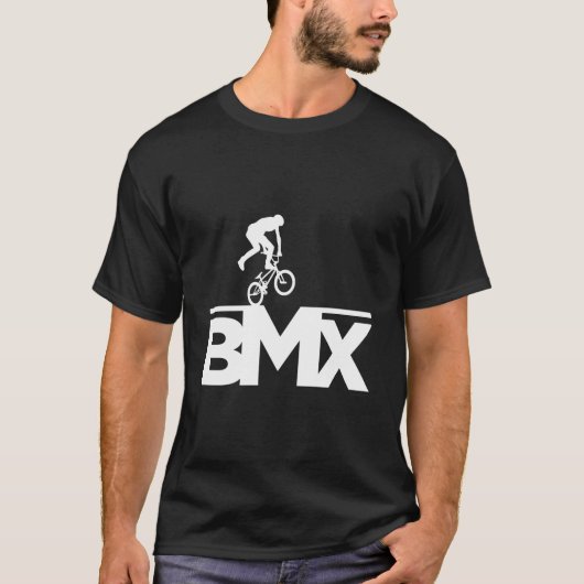 BMX-fietsrijder racefiets T-shirt (Voorkant)