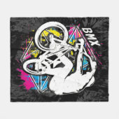 Bmx Flatland - Cool Bmx Fleece Blanket Grunge (Voorkant (Horizontaal))