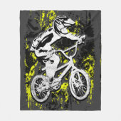Bmx Flatland - Grunge Bmx Fleece Blanket (Voorkant)