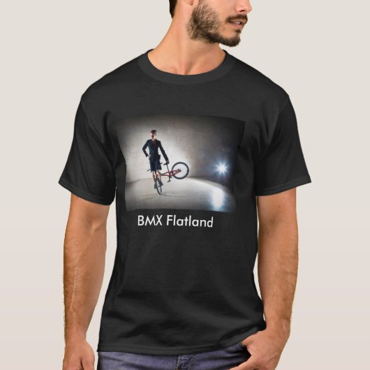 BMX Flatland T-Shirt met aanpasbare tekst (Voorkant)