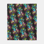 Bmx Fleece Blanket - Bmx Bike Graffiti (Voorkant)