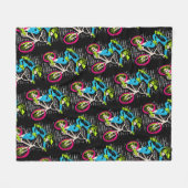 Bmx Fleece Blanket - Bmx Bike Graffiti Deken (Voorkant (Horizontaal))