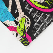 Bmx Fleece Blanket - Bmx Bike Graffiti Deken (Hoek)