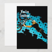 BMX Flying Stunt of Black and Blue Stippen Black B Kaart (Voorkant / Achterkant)