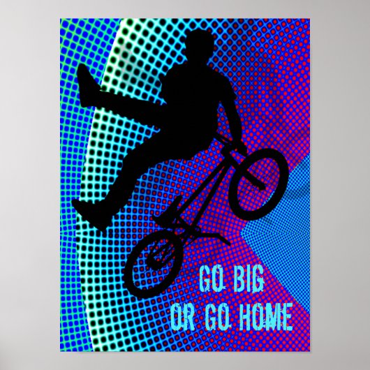 BMX Fractal Movie Marquee Go Big Go Home Poster (Voorkant)