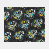 Bmx Freestyle - Comfy Bmx Fleece Blanket Deken (Voorkant (Horizontaal))