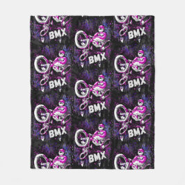 Bmx Freestyle Trick Jump - Bmx Fleece Blanket Deken