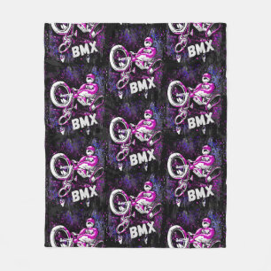 Bmx Freestyle Trick Jump - Bmx Fleece Blanket Deken