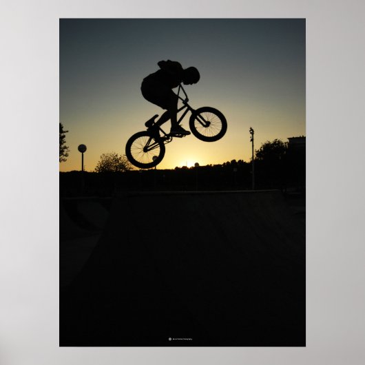 BMX freestyler Stunt springen Poster (Voorkant)