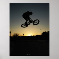 BMX freestyler Stunt springen