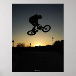 BMX freestyler Stunt springen Poster